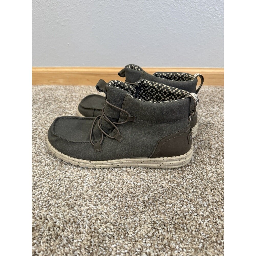 HEYDUDE Women’s Lea Gray Chukka Ankle Boots Lace Up Round Toe Geometric US 9